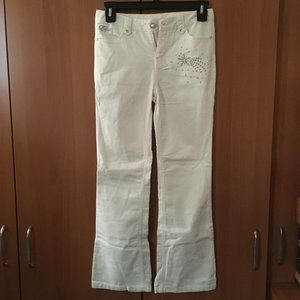 [Girl's] Snowflake White Jeans
